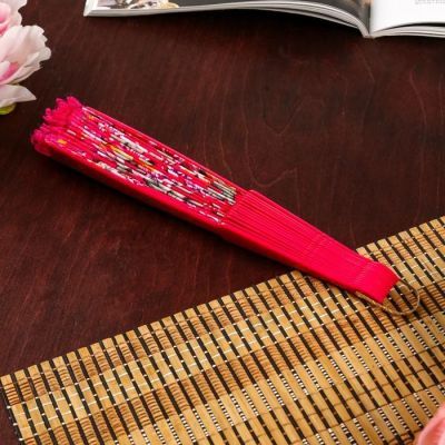 Веер h=22,5 см "Ситец" цвет МИКС