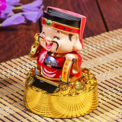 Маятник пластик от солнечной батареи "Гуань-ди с жезлом Жуи" 10х8,5х8,5 см