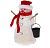 Фигура акрил. "Снеговик с ведром" (13х13х25 см.)