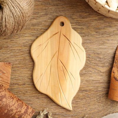 Доска "Лист" 18 см, можжевельник