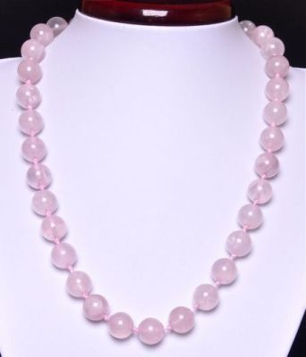 Бусы Кварц Розовый  "Классика №12" арт.НКР-1(12)-50-1у