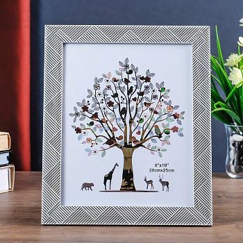 Фоторамка пластик 20х25 см "Полосатые треугольники" 29х24 см