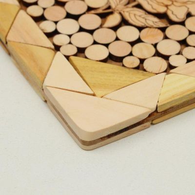 Подставка под горячее "Цветок", 15х15 см , разные породы дерева