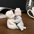 Сувенир "Девочка в голубой пижамке с медведем" 8,5х9х6,5 см