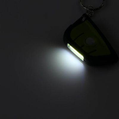 Фонарь-лазер на брелке, 6 х 3.5 см, 3 режима, СR 2032, микс