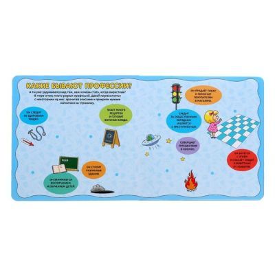 Магнитная книжка- игрушка «Профессии» 8 стр.