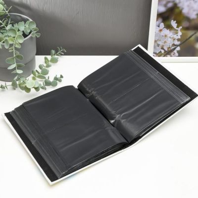 Фотоальбом на 200 фото 10х15 см "Завитки" кожзам  22,5х17,5х5 см