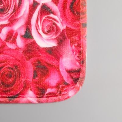 Набор ковриков для ванны и туалета Доляна «Розы», 2 шт: 40×45, 45×75 см