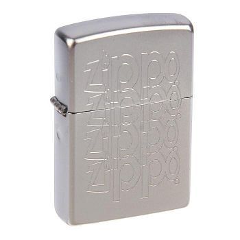 Зажигалка ZIPPO 205 "Zippo Logo" с покрытием Satin Chrome