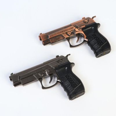 Зажигалка с лазерной указкой "Беретта" на подставке, пьезо, микс, 11х13 см