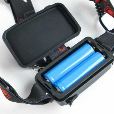 Фонарь налобный аккумуляторный "Мастер К", 1200 mAh, 4 режима, 7.5 х 8 см, микс