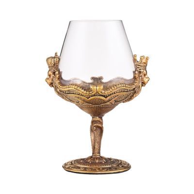 Бокал коньячный с рельефом льва в подарочной коробке