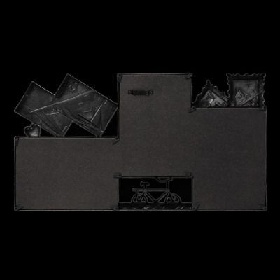 Фоторамка пластик на 3 фото 10х15 см "Письма" серебро 23х42 см