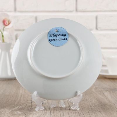 Тарелка декоративная «Гжель», D = 19,5 см