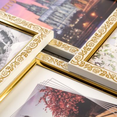 Фоторамка "Белое золото" 29х45 см на 6 фото 10х15 см
