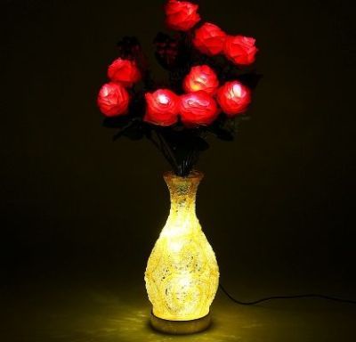 Светодиодная ваза "Розы" (64 × 16 см. желтый)