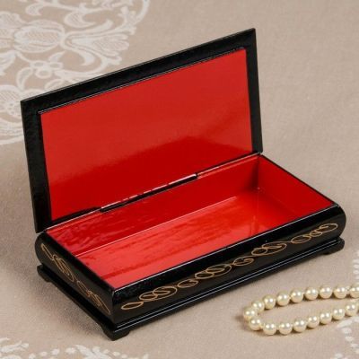 Шкатулка - купюрница «Полевые цветы», 8,5×17см, лаковая миниатюра