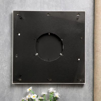 Фоторамка пластик на 9 фото 10х10, 10х15 см "Стиль и простота" белая 42,5х42,5 см