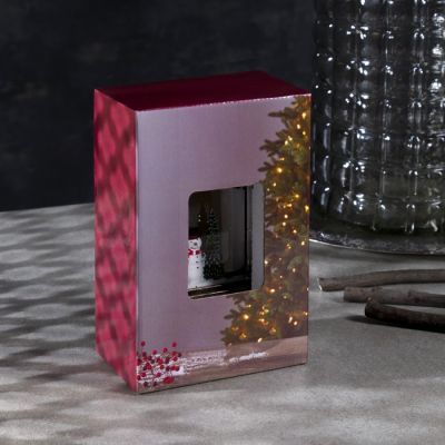 Светодиодная фигура «Фонарь со снеговиком» 7.6 × 13.5 × 3.2 см, пластик, блёстки, батарейки AG13х3, свечение тёплое белое