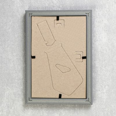 Фоторамка "Серебро матовое" пластик 10х15 см