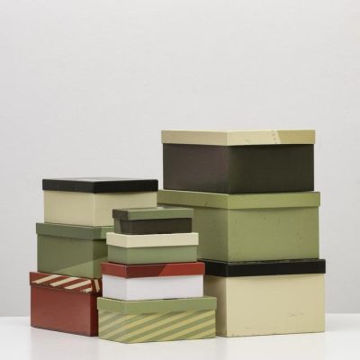 Набор коробок 10 в 1 "23 февраля", 30,5 х 20 х 13 - 12 х 6,5 х 4 см