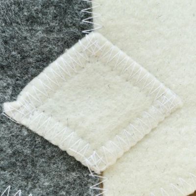 Шапка для бани "Викинг" комбинированная (эконом)