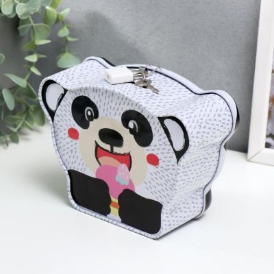 Копилка металл "Панда/Мишка" МИКС 16х7х13 см