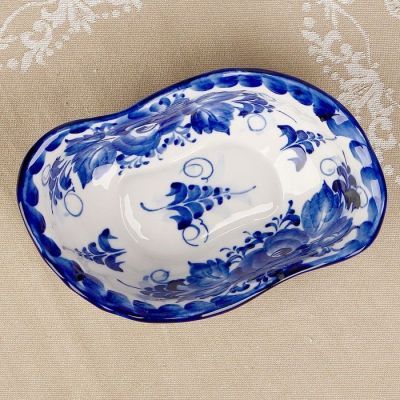 Салатник «Волна», 17×11×5 см, гжель