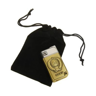 Зажигалка газовая "СССР"  в картонной коробке, мужская, микс  3х6 см