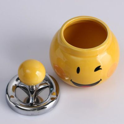 Пепельница бездымная  "Смайлик", микс, 14х11 см