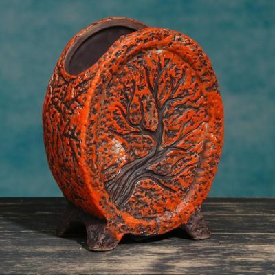 Кашпо фигурное "Цветок", на ножках 11,5*6,5*15,5см