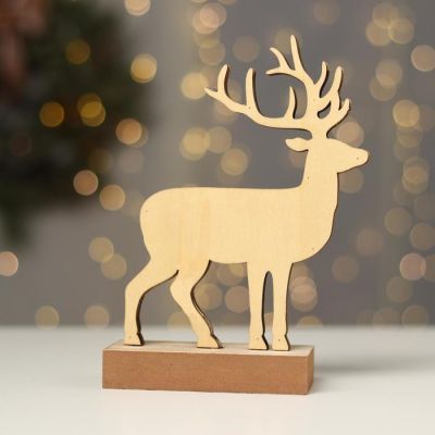 Новогодний декор с подсветкой «Новогодний олень» 11×5×19 см