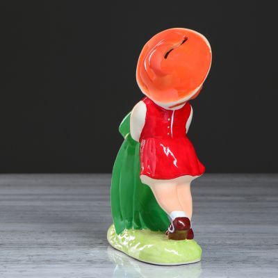 Копилка "Девочка с кукурузой", глазурь, разноцветная, 23,5 см