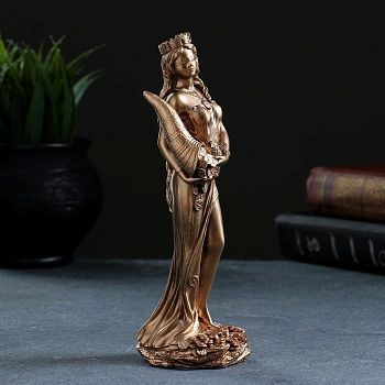 Статуэтка "Фортуна" 18х9см, бронза / мраморная крошка