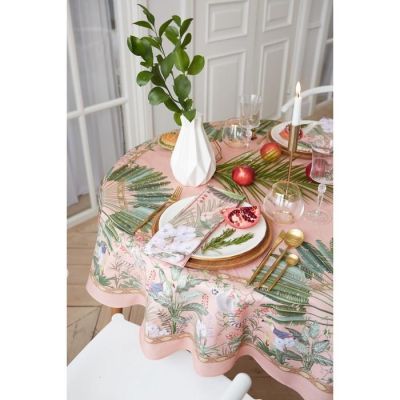 Скатерть "Этель" Tropical animals d=150см +/- 3см, 100% хл, саржа 190 гр/м2