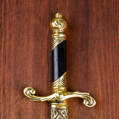 Кортик, ножны ажурные на чёрном, ограничитель с завитками, 35 см