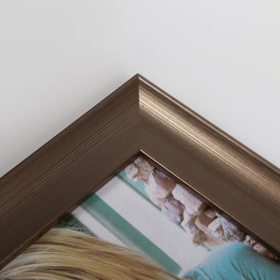 Фоторамка пластик 15х20 см "Широкий серебристый багет" 26,6х21,6х2,4 см