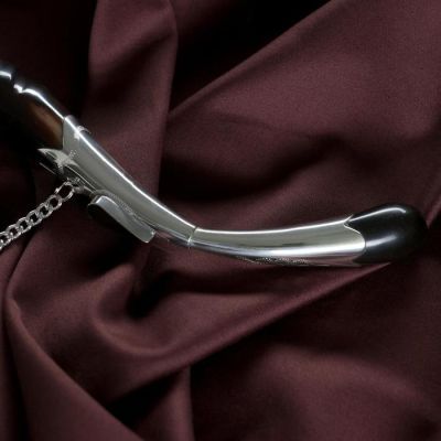 Сувенирный рог для вина, большой, с пиалой