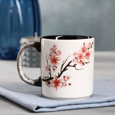 Кружка "Офисная", деколь весна, 0.3 л, микс