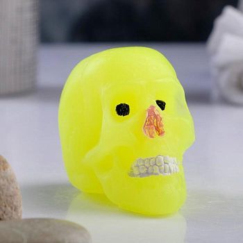Фигурное мыло "Череп Вася" светящийся, 80гр