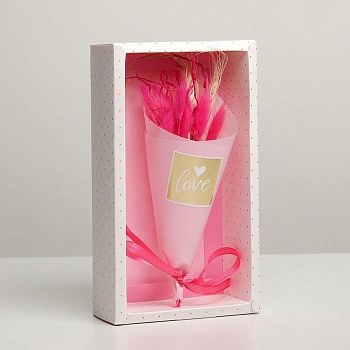 Букет из сухоцветов Love, 13 × 21 × 5 см