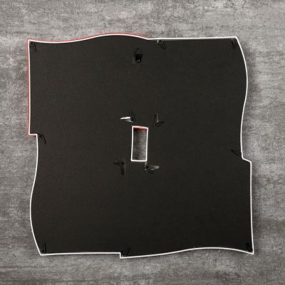 Фоторамка пластик на 4 фото 10х15 см "Изгибы" бело-красная 32х31,5 см