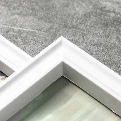 Фоторамка пластик на 5 фото 10х10, 12х12, 10х15 см "Вертикаль" белая 60х22х4 см