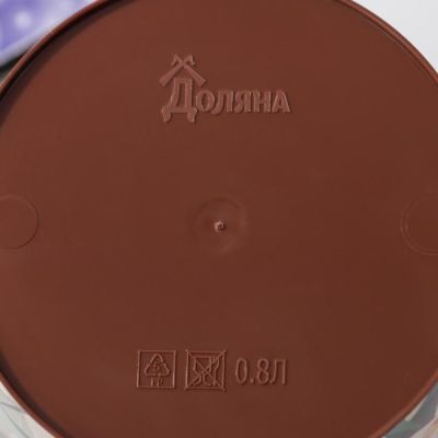 Горшок для цветов Доляна «Тропический лес», 800 мл, цвет коричневый