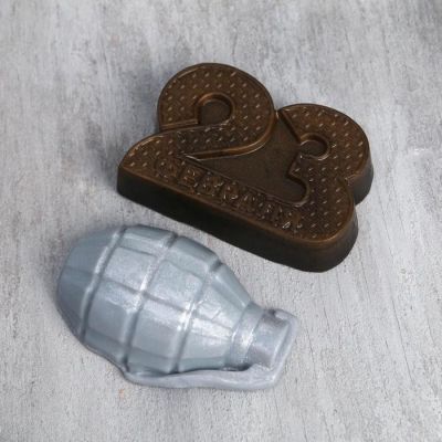 Набор "Крутому мужику" пуля гель для душа 200 мл аромат мужского парфюма, фигурное мыло