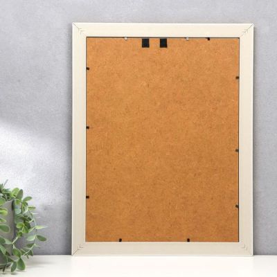 Фоторамка пластик 30х40 см "Золотые кирпичики с белой вставкой" 45х35 см