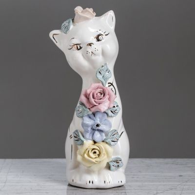 Копилка "Алиса новая", глазурь лепка, 15 см, микс