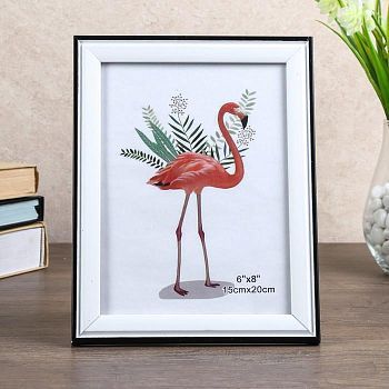 Фоторамка пластик 15х20 см "Доминика" белая с чёрным обрамлением 22,5х17,5 см