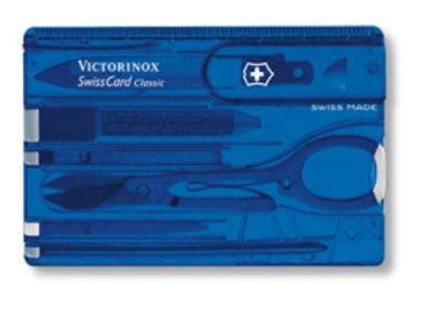 Victorinox Swiss Card Blue translucent Набор (арт. - 0.7122.T2)