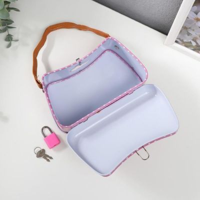 Копилка металл "Сумочка со зверятами" МИКС 8,5х14,5х6,5 см